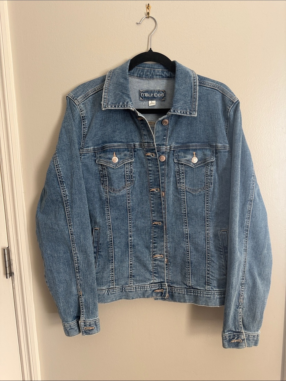 Maurices Classic Light Blue Denim Jacket